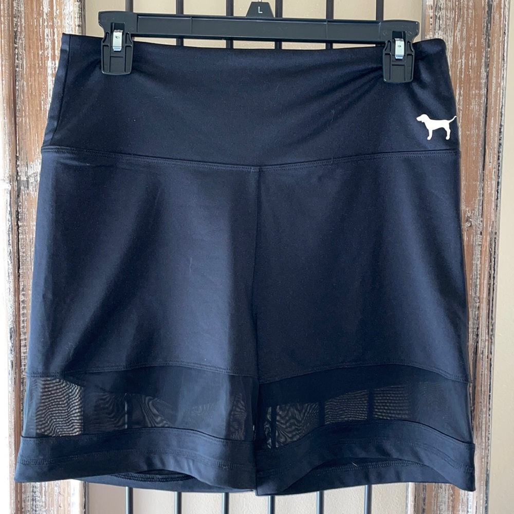 Like new ! VS PINK Ultimate Mesh Bike Shorts sz L